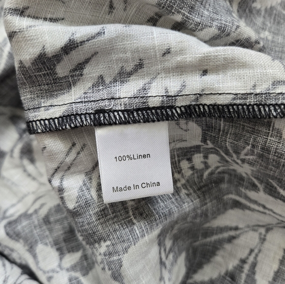 Tuckernuck Ojai Vines Hemmings Linen Dress Peasant CottageCore-Size M - Picture 3 of 7